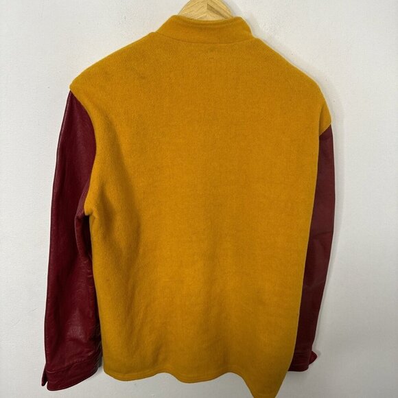 Vintage 1966 Varsity Men M/L Basketball Lords Edmonton Leather Wool Jacket - Picture 6 of 11